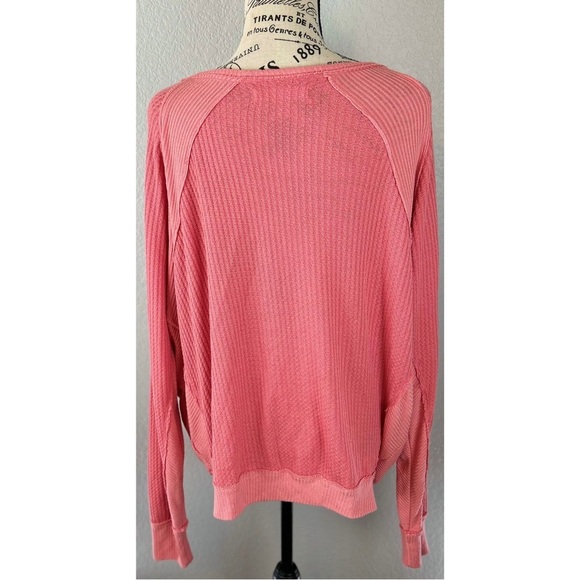 Free People Coral Long Sleeve Oversized Top - size Medium - Picture 2 of 7